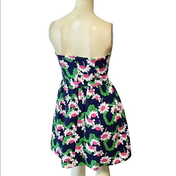 Lilly Pulitzer Yum yum caterpillar Strapless Dress 2 - Picture 3 of 7